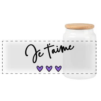 JUST MARRIED. VIVE LES MARIES. EVJF. SAINT VALENTI - Boîte à biscuits avec couvercle en bois - blanc - Devant