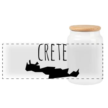 crete - Panorama Keksdose mit Holzdeckel - Weiß - Vorne