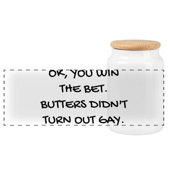 Cinéma / Citation / Série télé / Geek - Boîte à biscuits avec couvercle en bois - blanc - Devant