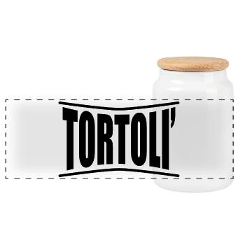 Tortolì T-Shirt Sardinien Geschenkidee - Panorama Keksdose mit Holzdeckel - Weiß - Vorne