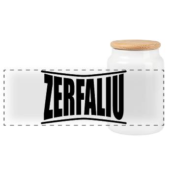 T-Shirt Zerfaliu T-Shirt Sardinien Geschenkidee - Panorama Keksdose mit Holzdeckel - Weiß - Vorne