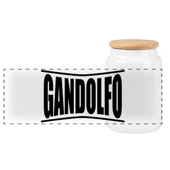 t-shirt Gandolfo t-shirt gift idea - Panoramic Cookie Jar with Wooden Lid - white - Front