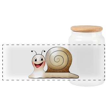 Susi Schneck répand la bonne humeur - Boîte à biscuits avec couvercle en bois - blanc - Devant