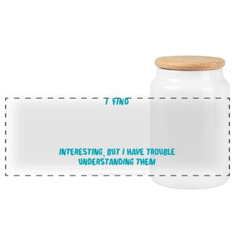 Humans (dark) - Panoramic Cookie Jar with Wooden Lid - white - Front