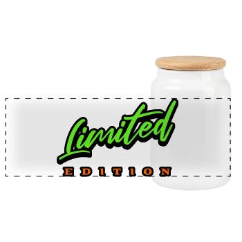 Édition limitée - Boîte à biscuits avec couvercle en bois - blanc - Devant