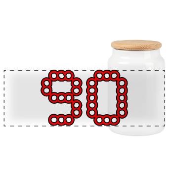 ANNIVERSAIRE. HAPPY BIRTHDAY. JOYEUX ANNIVERSAIRE. - Boîte à biscuits avec couvercle en bois - blanc - Devant