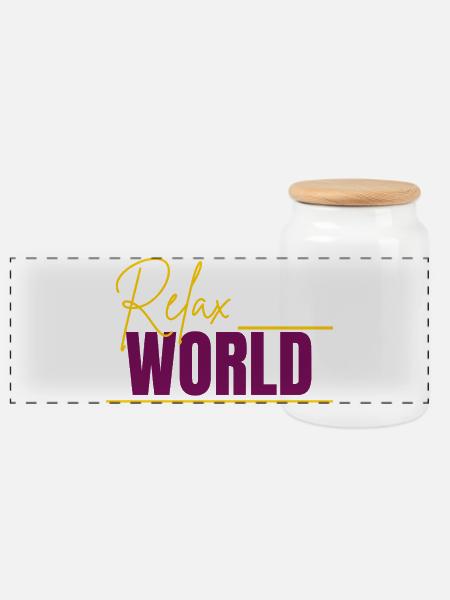 Relax-Welt - Panorama Keksdose mit Holzdeckel - Weiß