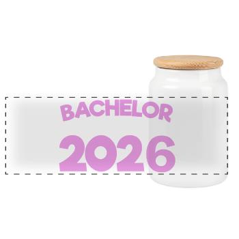 Licence 2026 Remise des diplômes - Boîte à biscuits avec couvercle en bois - blanc - Devant