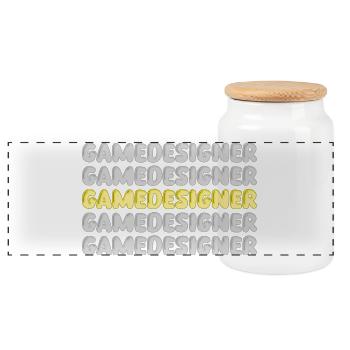 Concepteur de jeux de travail - Boîte à biscuits avec couvercle en bois - blanc - Devant