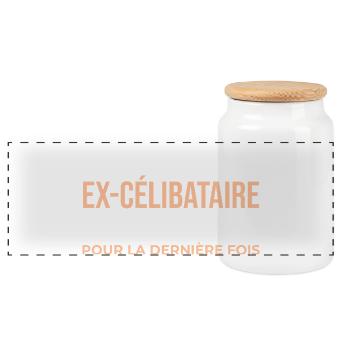 Future Ex-Célibataire — Dernière Liberté - Boîte à biscuits avec couvercle en bois - blanc - Devant