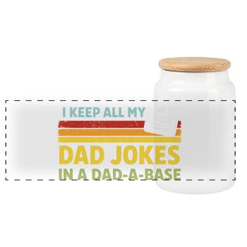 Dad Jokes Shirt Programmierer Papa Humor - Panorama Keksdose mit Holzdeckel - Weiß - Vorne