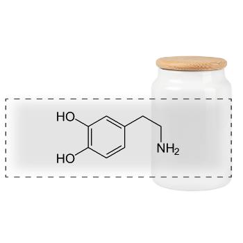 Dopamine - Panoramic Cookie Jar with Wooden Lid - white - Front