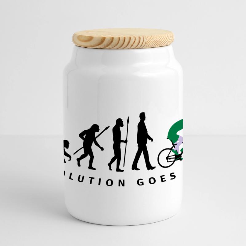 evolution_radfahrer_052012_d_3c Panoramic Cookie Jar with Wooden Lid