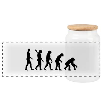 Evolution - Panorama Keksdose mit Holzdeckel - Weiß - Vorne