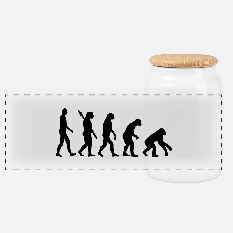 Evolution - Panorama Keksdose mit Holzdeckel - Weiß