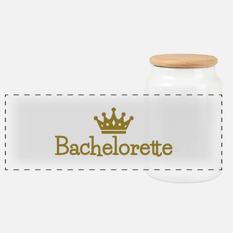 Bachelorette - Boîte à biscuits avec couvercle en bois - blanc
