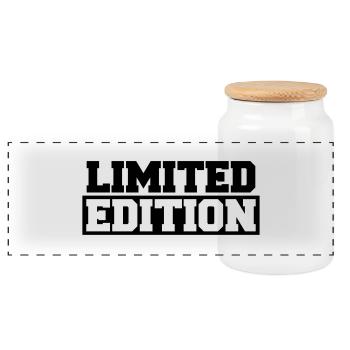 Limited Edition - Panoramic Cookie Jar with Wooden Lid - white - Front