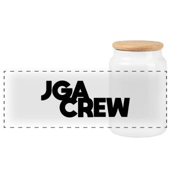 jga crew sign - Panorama Keksdose mit Holzdeckel - Weiß - Vorne