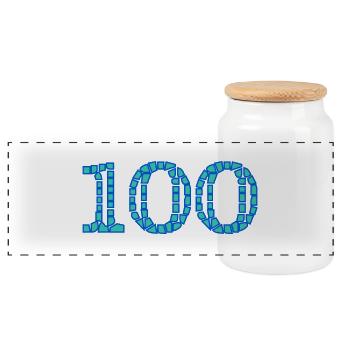 ANNIVERSAIRE. HAPPY BIRTHDAY. JOYEUX ANNIVERSAIRE. - Boîte à biscuits avec couvercle en bois - blanc - Devant