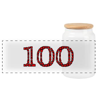 JOYEUX ANNIVERSAIRE. HAPPY BIRTHDAY. ANNIVERSAIRE. - Boîte à biscuits avec couvercle en bois - blanc - Devant