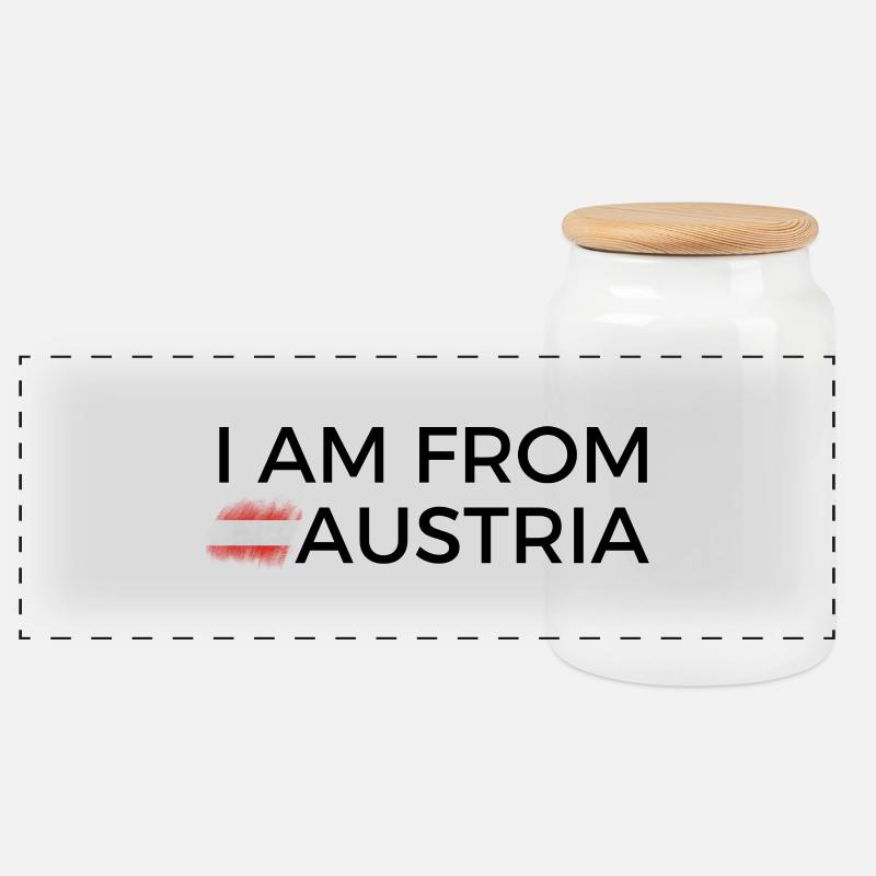 I am from Austria T Shirt - Panorama Keksdose mit Holzdeckel - Weiß