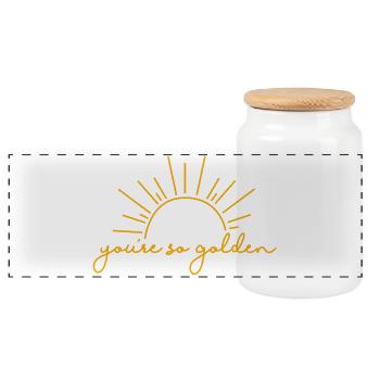H Styles Golden Lyrics You're So Golden Sunshine - Panorama Keksdose mit Holzdeckel - Weiß - Vorne