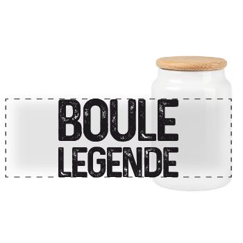 Boule Legend Outfit for Bouler to Boulen Boule - Panoramic Cookie Jar with Wooden Lid - white - Front