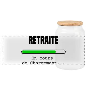 Retraite en cours de chargement - Boîte à biscuits avec couvercle en bois - blanc - Devant