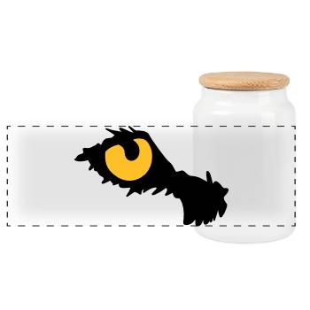 Eye of the tiger - Boîte à biscuits avec couvercle en bois - blanc - Devant