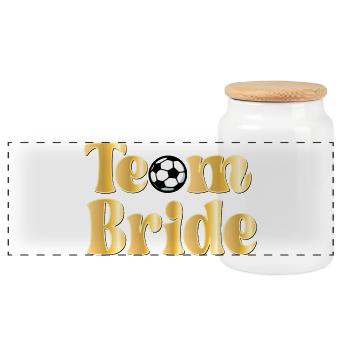 ÉQUIPE DE FOOTBALL BRIDE SOCCER - FOOTBALL - Boîte à biscuits avec couvercle en bois - blanc - Devant