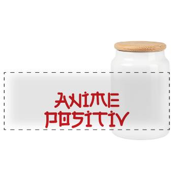 Anime - Panorama Keksdose mit Holzdeckel - Weiß - Vorne