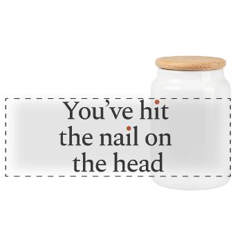 You've hit the nail on the head - Panoramic Cookie Jar with Wooden Lid - white - Front