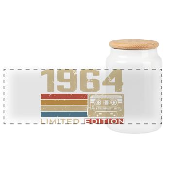 Legends 1964 Vintage 1964 Jubilee 1964 vintage - Panoramic Cookie Jar with Wooden Lid - white - Front