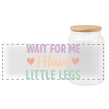Cute Saying Humor Meme Funny Gift Idea - Panoramic Cookie Jar with Wooden Lid - white - Front