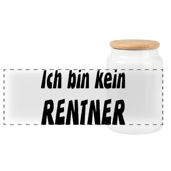 Rentner - Panorama Keksdose mit Holzdeckel - Weiß - Vorne