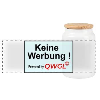 Keine Werbung powered by - Panorama Keksdose mit Holzdeckel - Weiß - Vorne