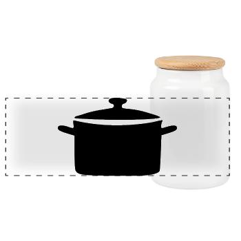 Chaudron Chaudron Cadeau Cuisinier Cuisinier Cuisinier - Boîte à biscuits avec couvercle en bois - blanc - Devant