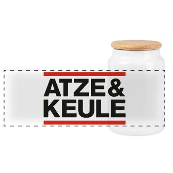théorèmes et club - Boîte à biscuits avec couvercle en bois - blanc - Devant