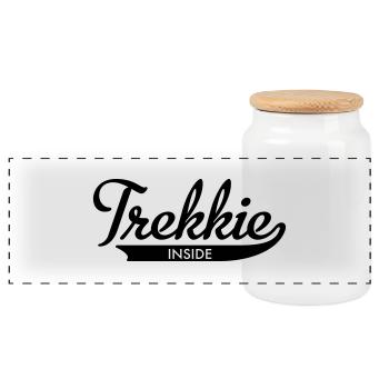 trekkie inside - Panorama Keksdose mit Holzdeckel - Weiß - Vorne