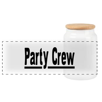 Party Crew - Panorama Keksdose mit Holzdeckel - Weiß - Vorne