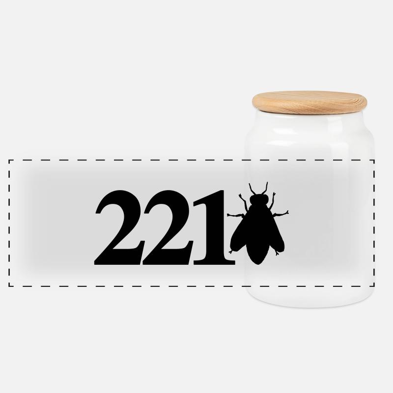sherlock_221bee - Panorama Keksdose mit Holzdeckel - Weiß