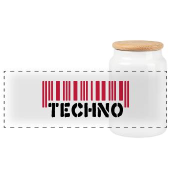 Techno__V002 - Panorama Keksdose mit Holzdeckel - Weiß - Vorne