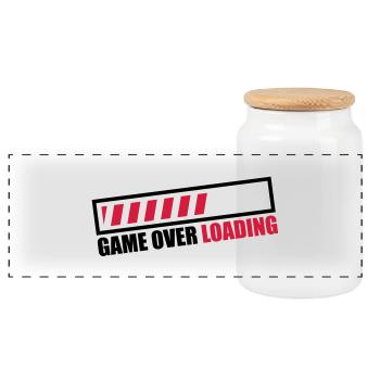 game_over_loading_c2 - Boîte à biscuits avec couvercle en bois - blanc - Devant