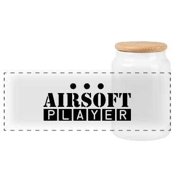 airsoft_player_1__f1 - Boîte à biscuits avec couvercle en bois - blanc - Devant