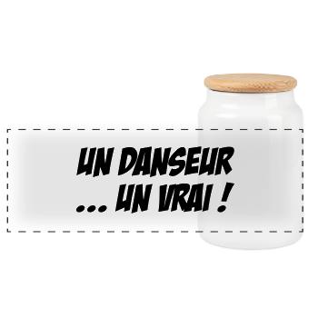 Danse / Danseur / Danseuse / Musique / Danser - Boîte à biscuits avec couvercle en bois - blanc - Devant