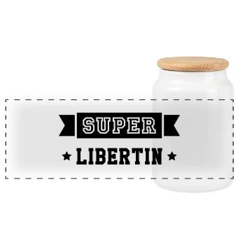 Libertin / Libertine / Sexe / Sexy / Porno / Sex - Boîte à biscuits avec couvercle en bois - blanc - Devant