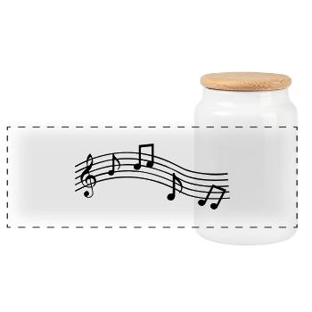 notenspiel_01 - Boîte à biscuits avec couvercle en bois - blanc - Devant