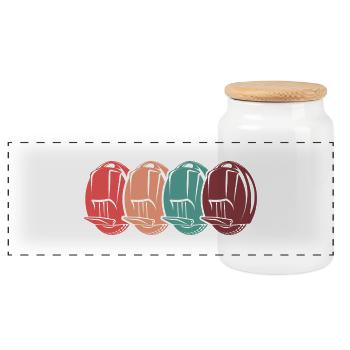 multicolor monowheels Design for a fans of - Panorama Keksdose mit Holzdeckel - Weiß - Vorne