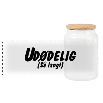 Immortal - Panoramic Cookie Jar with Wooden Lid - white - Front