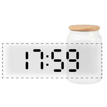 17:59 – L’instant entre jour et nuit - Boîte à biscuits avec couvercle en bois - blanc - Devant
